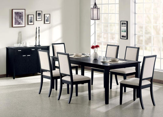 Coaster - Louise Lexton Dining Table in Black Finish - 101561 veiw 2