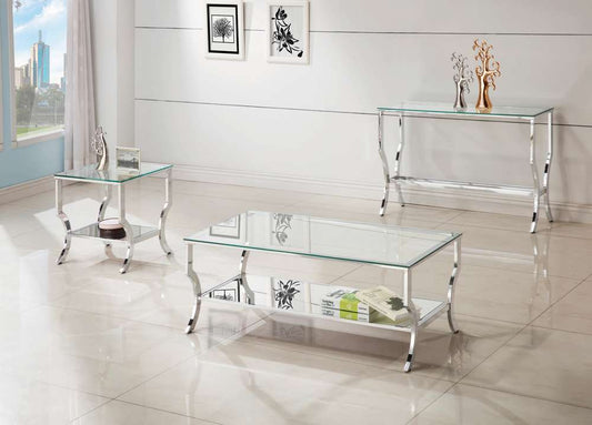 Coaster - Saide Living Room: Glass Top Occasional Tables Coffee Table - 720338 veiw 2