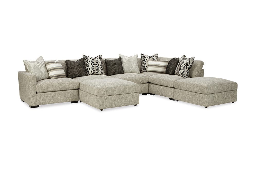 Craftmaster Furniture - 7 Piece Sectional Including Two Bumper Ottomans in Rhodes 41 view 1