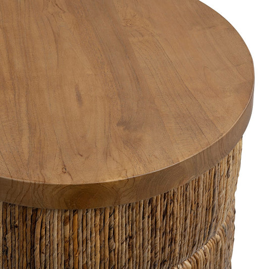 Crestview Collection - 2 Piece Round Brown Solid Wood Accent Nesting Tables Set - CVFDR1335 view 2