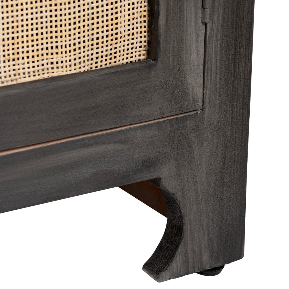 Crestview Collection - 76 in. Gray Solid Wood 4 Door Media Credenza / Sideboard - CVFNR4241 view 4