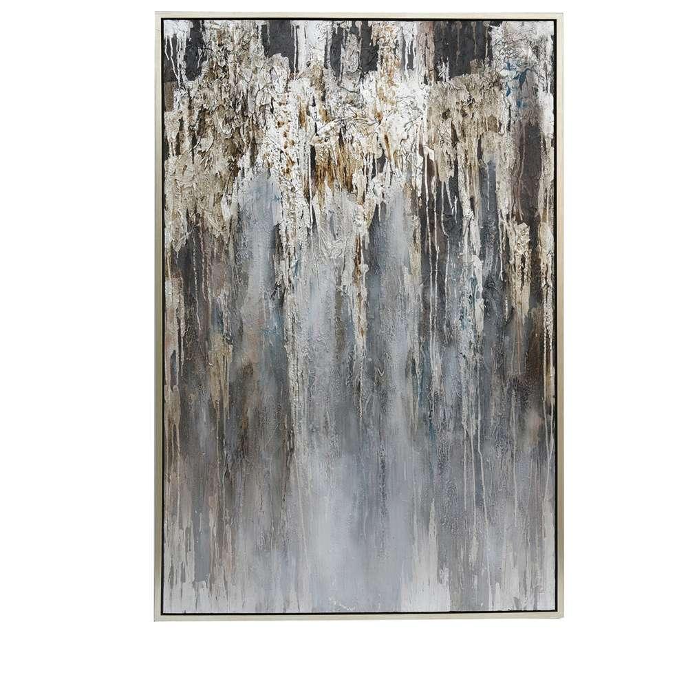Crestview Collection - Abstract Silver Painting - CVBZWF061 veiw 1