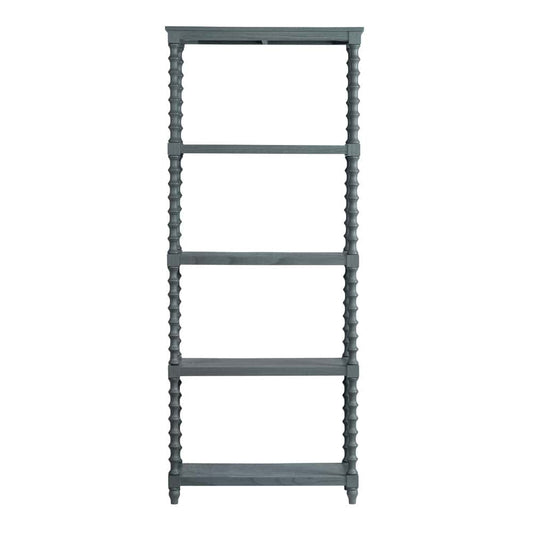 Crestview Collection - Alden 76 in. Gray Solid Wood 4 Shelf Etagere - CVFDR1342 view 2
