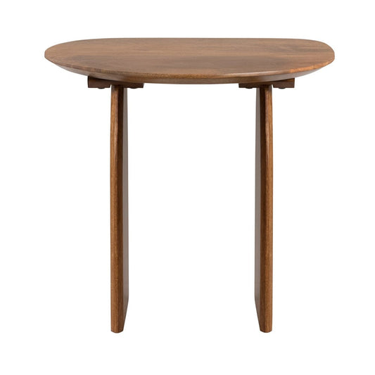 Crestview Collection - Ashland Round Brown Solid Wood Accent End Table - CVFNR4625 view 2