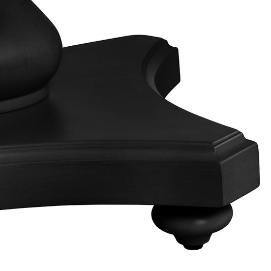 Crestview Collection - Ashleigh Round Black Solid Wood Accent End Table - CVFVR8425 view 2