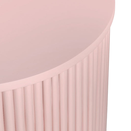 Crestview Collection - Astoria Pink Round Pink Solid Wood Accent End Table - CVFDR1307 view 2