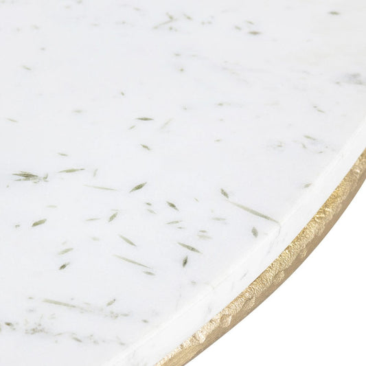 Crestview Collection - Athens White Marble Round Coffee Table / Cocktail Table - CVFNR4508 view 2