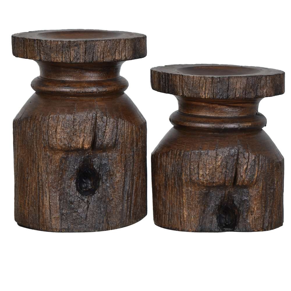 Crestview Collection - Barn Post Candleholders - CVCHE713 veiw 1