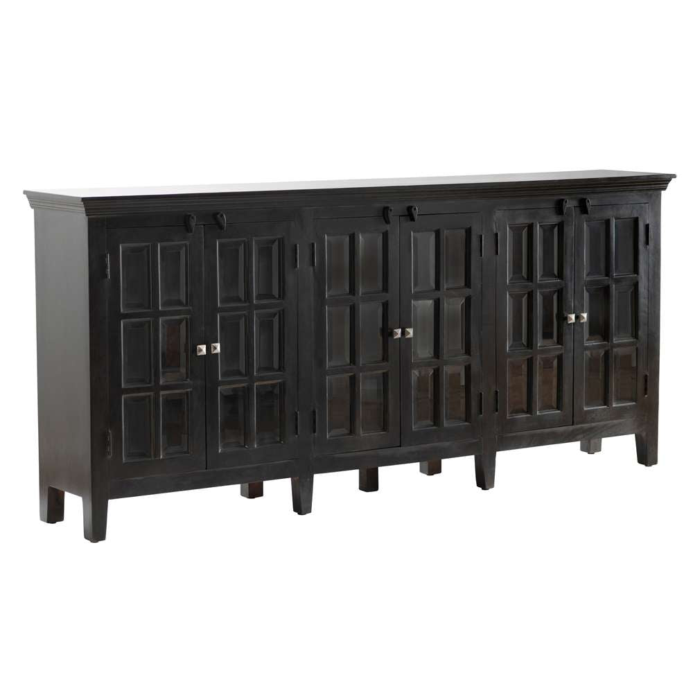 Crestview Collection - Bengal Manor Acacia Wood Large 6 Door Window Pane Sideboard - CVFNR452 veiw 1