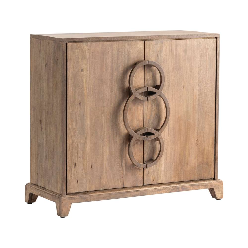 Crestview Collection - Bengal Manor Mango Wood 2 Door and 3 Ring Hardware Cabinet - CVFNR661 veiw 1