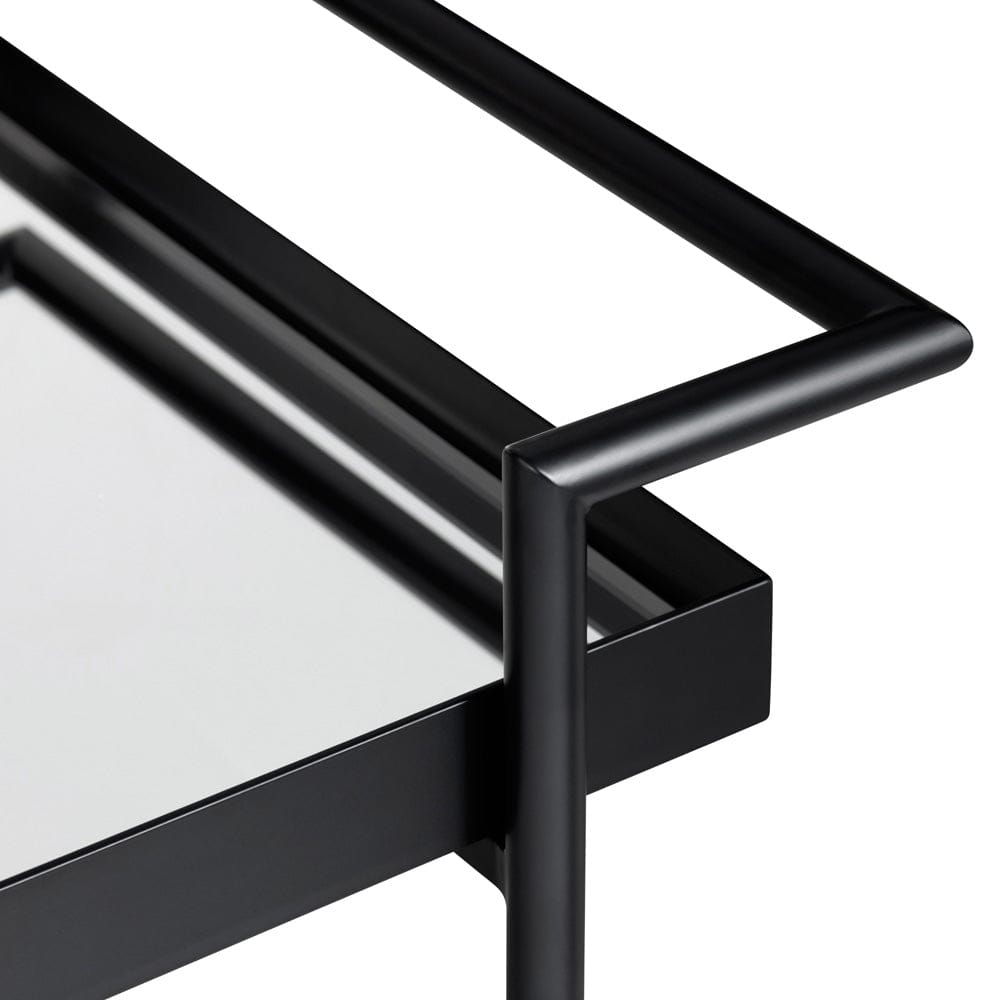 Crestview Collection - Black Metal 1 Shelf Bar Cart Server with Casters - CVFZR6198 view 3