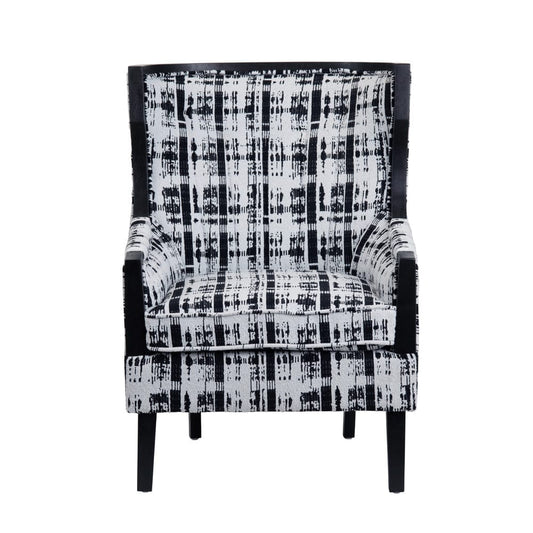 Crestview Collection - Black Upholstered Accent Arm Chair with Black Solid Wood Frame - CVFZR6153 view 2
