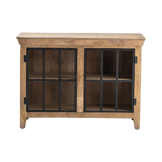 Crestview Collection - Brown Solid Wood 2 Door Accent Cabinet - CVFNR603 view 2