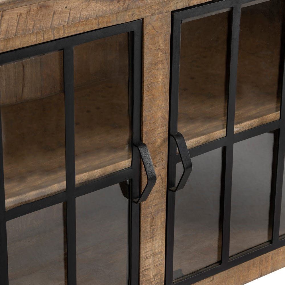Crestview Collection - Brown Solid Wood 2 Door Accent Cabinet - CVFNR603 view 4