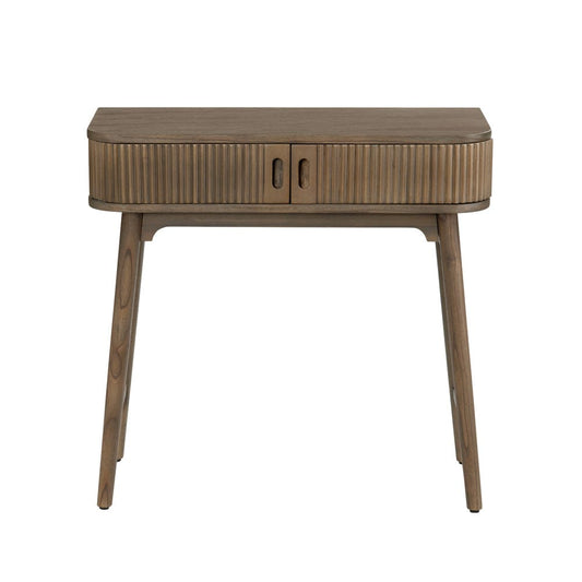 Crestview Collection - Brown Solid Wood 2 Door Writing Desk - CVFDR1030 view 2