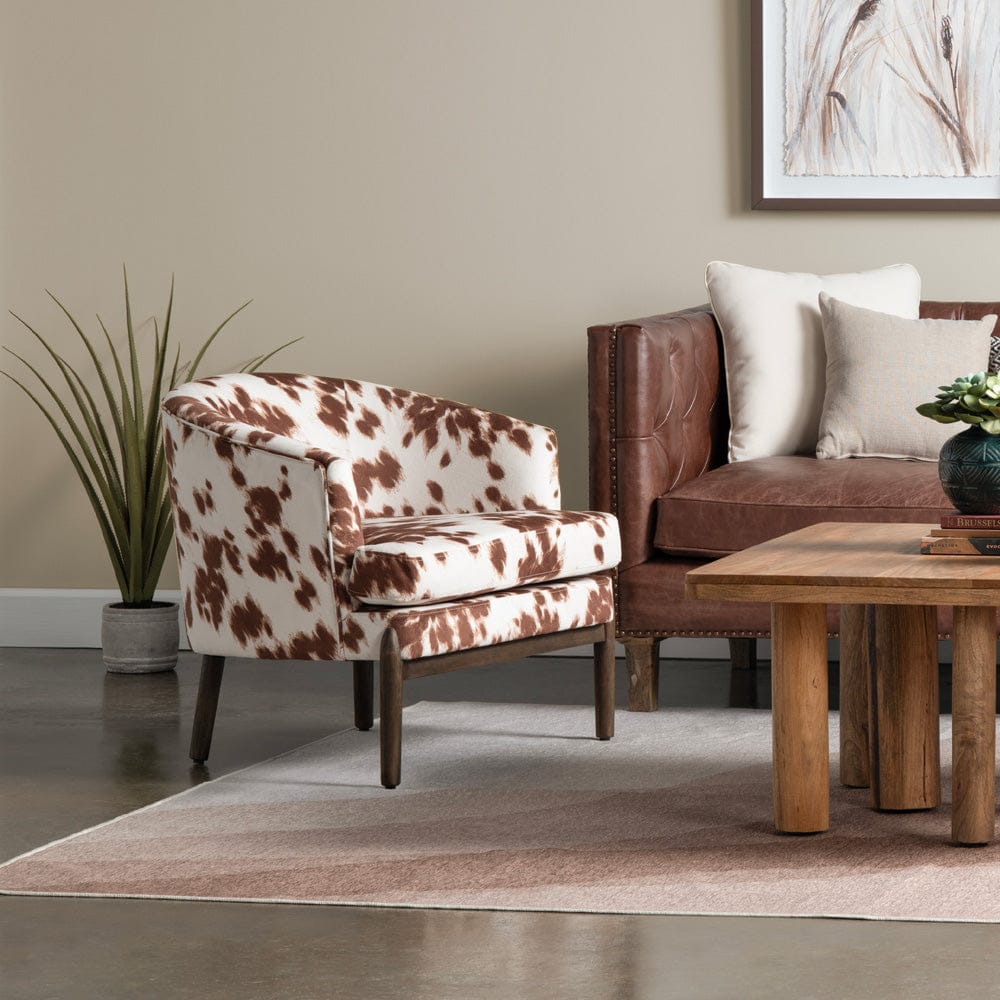 Crestview Collection - Brown Upholstered Accent Arm Chair with Brown Solid Wood Frame - CVFZR6151 view 5