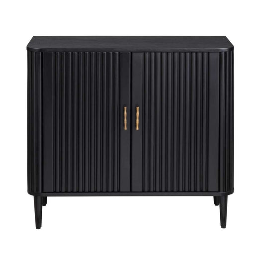 Crestview Collection - Camden Black Two Door Cabinet - CVFDR1040 veiw 2