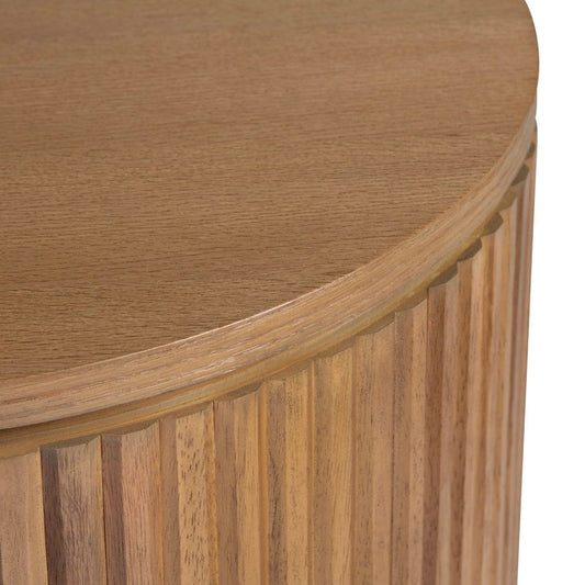 Crestview Collection - Emery Round Brown Solid Wood Accent End Table - CVFDR1236 view 2