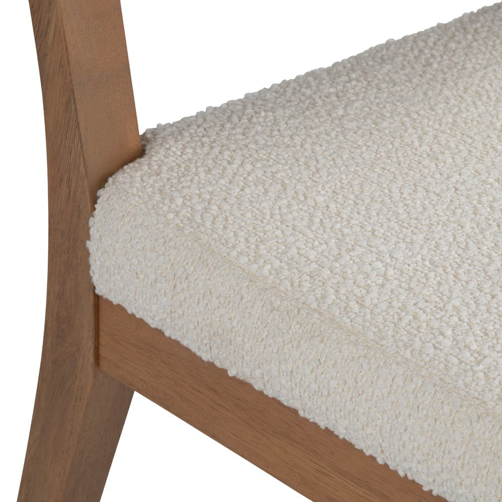 Crestview Collection - Emery Set of 2 Cream Upholstered Solid Wood Dining Chair - CVFDR1239 view 4