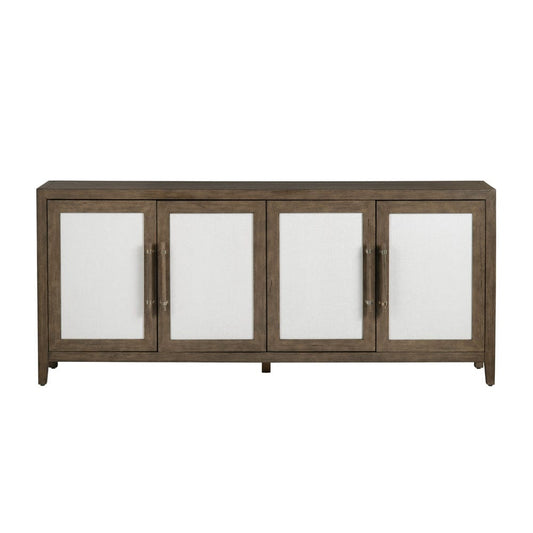 Crestview Collection - Finn 78 in. Brown Solid Wood 4 Door Media Credenza / Sideboard - CVFDR1204 view 2