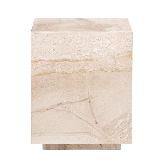 Crestview Collection - Florence Square Beige Marble Accent End Table - CVFNR4639 view 2