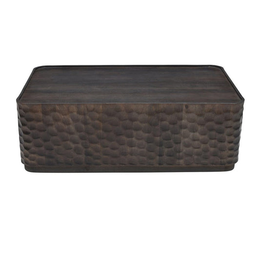 Crestview Collection - Gibson Brown Gray Solid Wood Rectangle Coffee Table / Cocktail Table - CVFNR5223 view 2