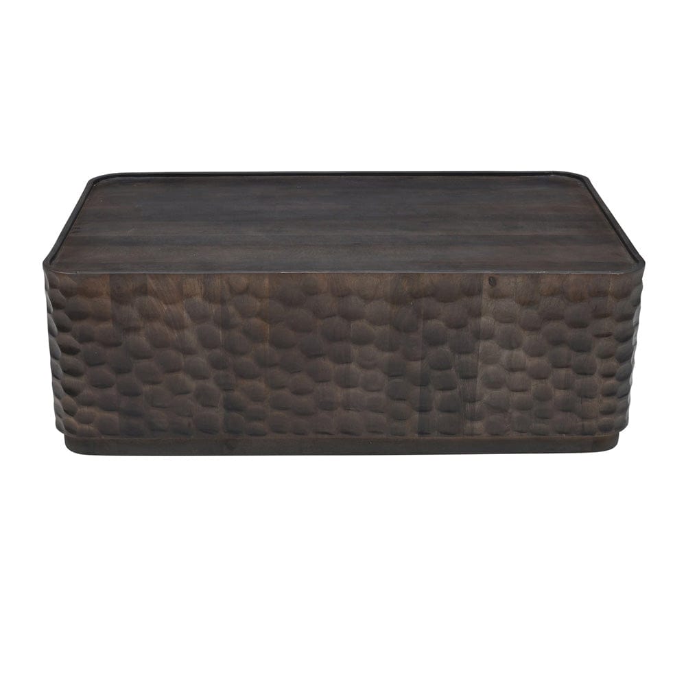 Crestview Collection - Gibson Brown Gray Solid Wood Rectangle Coffee Table / Cocktail Table - CVFNR5223 view 2