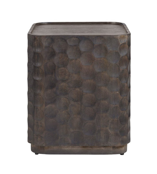 Crestview Collection - Gibson Brown Square Gray Solid Wood Accent End Table - CVFNR5224 view 2