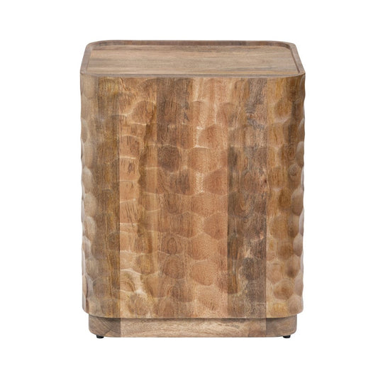 Crestview Collection - Gibson Natural Square Brown Solid Wood Accent End Table - CVFNR4816 view 2