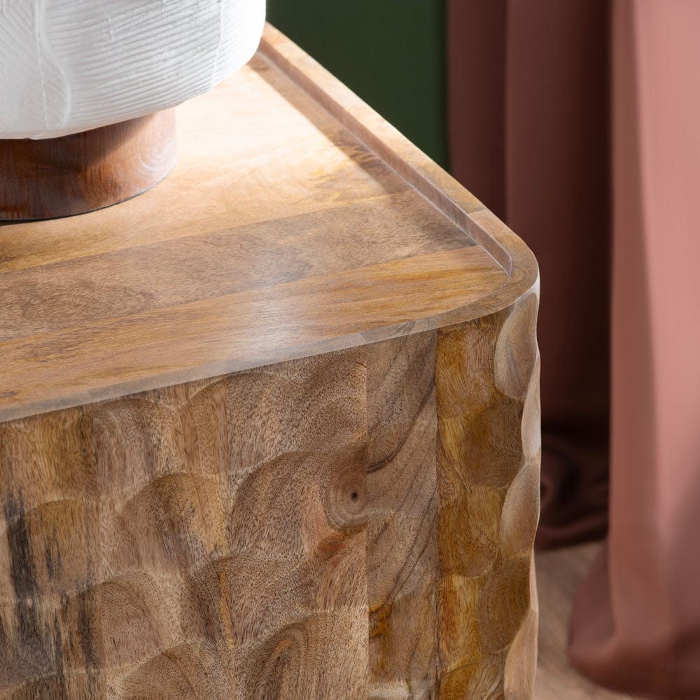Crestview Collection - Gibson Natural Square Brown Solid Wood Accent End Table - CVFNR4816 view 4