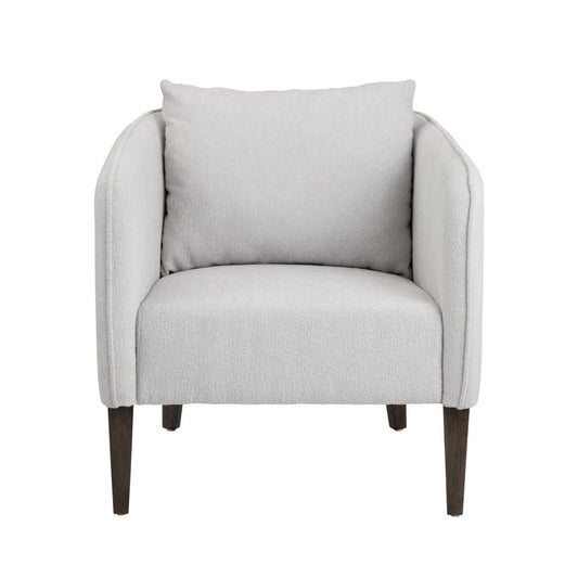 Crestview Collection - Gray Upholstered Accent Arm Chair with Brown Solid Wood Frame - CVFZR6157 view 2