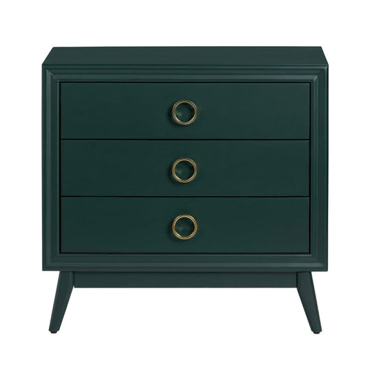 Crestview Collection - Green Solid Wood 3 Drawer Accent Chest - CVFVR8436 view 2