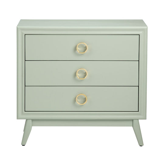 Crestview Collection - Green Solid Wood 3 Drawer Accent Chest - CVFVR8438 view 2