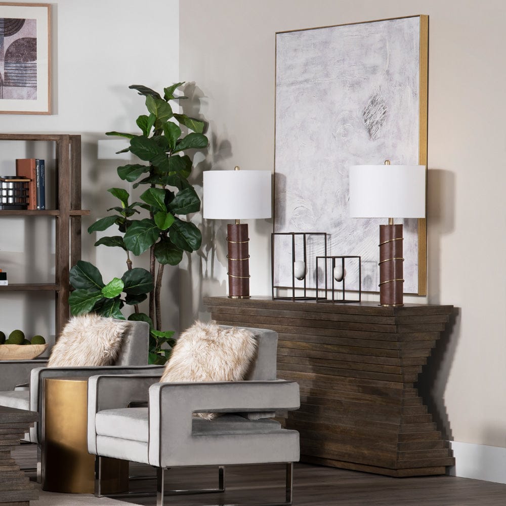 Crestview Collection - Highland Park 80 in. Brown Solid Wood Accent Console Sofa Table - CVFNR4415 view 6