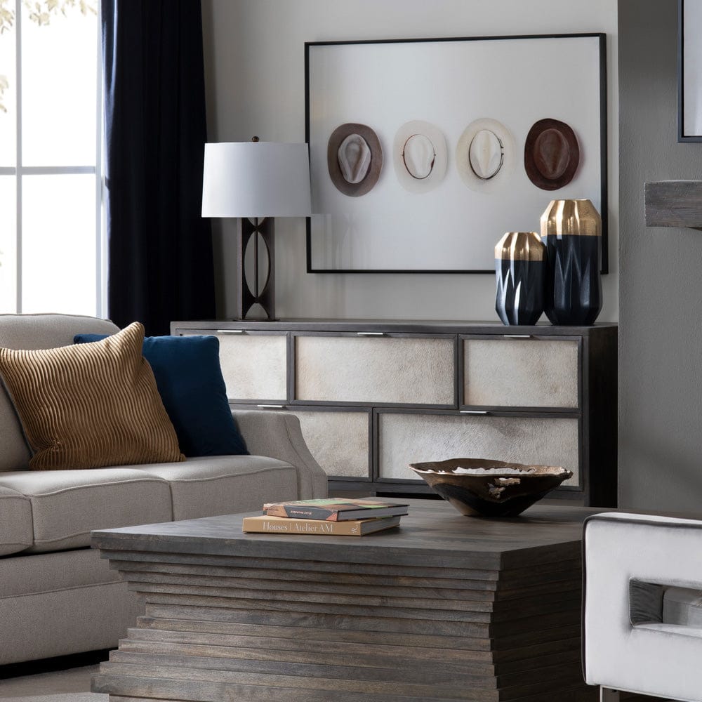 Crestview Collection - Highland Park Brown Solid Wood Square Coffee Table / Cocktail Table - CVFNR4414 view 5