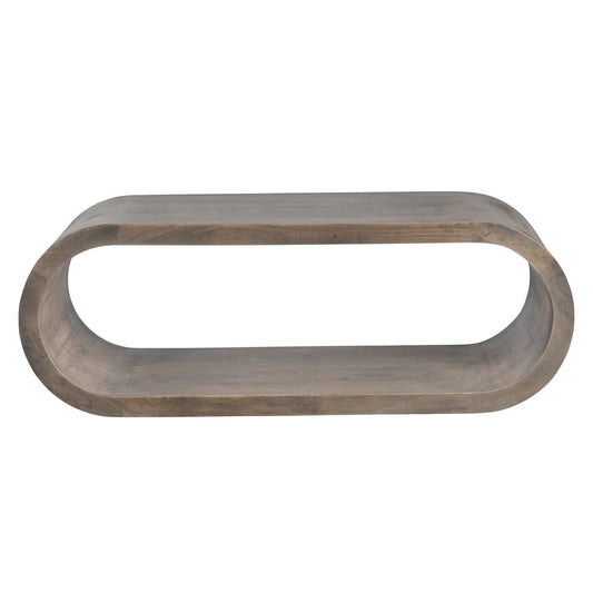 Crestview Collection - Infinity Grayish Brown Solid Wood Oval Infinity Coffee Table / Cocktail Table - CVFNR4273 view 2