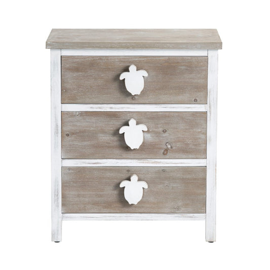 Crestview Collection - Kona Beach White Solid Wood 3 Drawer Accent Chest - CVFZR6203 view 2
