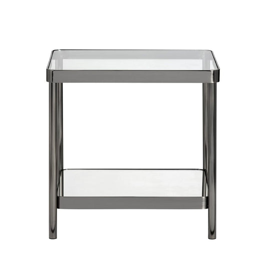 Crestview Collection - Lowery Square Gray Metal Accent End Table - CVFZR6191 view 2