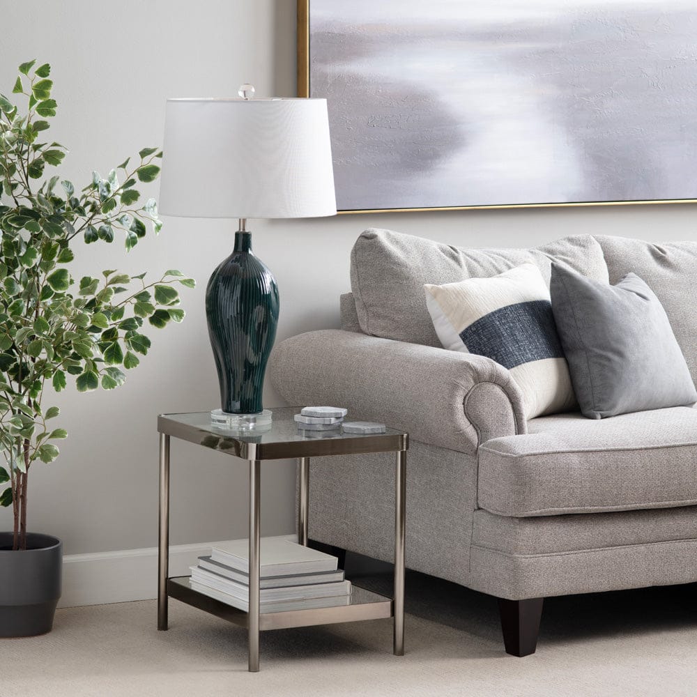 Crestview Collection - Lowery Square Gray Metal Accent End Table - CVFZR6191 view 4