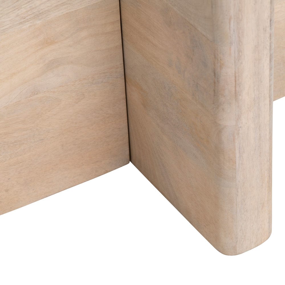 Crestview Collection - Mercer Round Tan Solid Wood Accent End Table - CVFNR4623 view 3