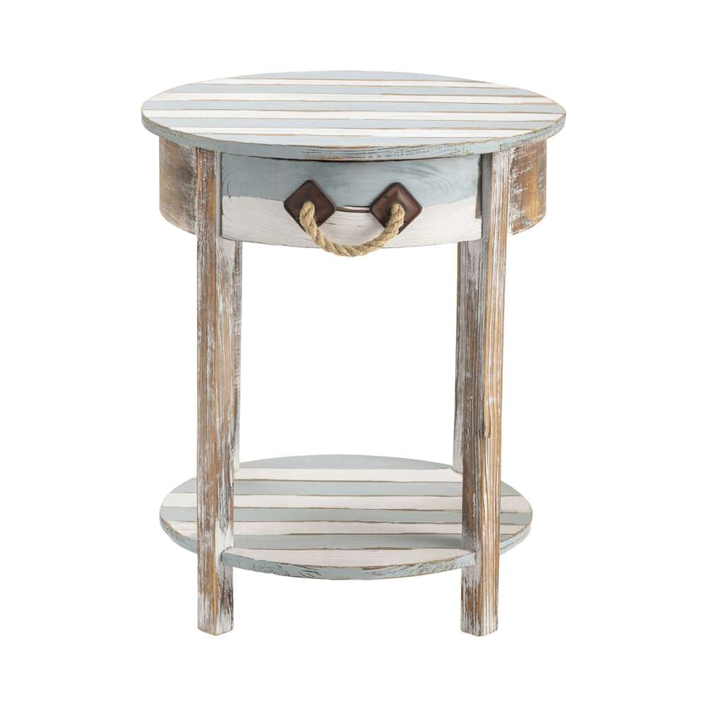 Crestview Collection - Nantucket 1 Drawer Weathered Wood Accent Table - CVFZR691 veiw 1