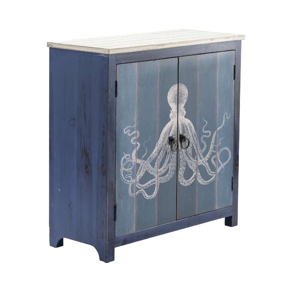 Crestview Collection - Ocotopus 2 Door Deep Blue Cabinet - CVFZR3534 veiw 1