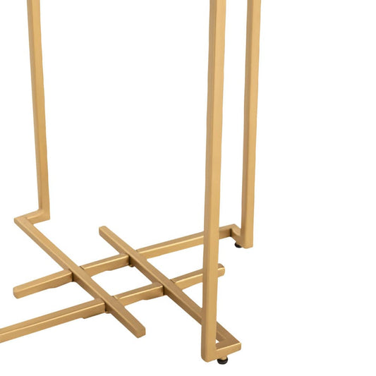 Crestview Collection - Pembroke Round Gold Marble Accent End Table - CVFNR5085 view 2