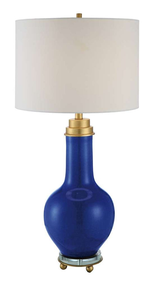 Crestview Collection - Penta Table Lamp in Royal Blue Ceramic & Gold Finish - CVAP2026 veiw 2