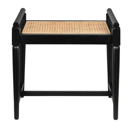 Crestview Collection - Port Royal 22 in. Brown Upholstered Accent Bench with Black Solid Wood Frame - CVFDR1032 view 2