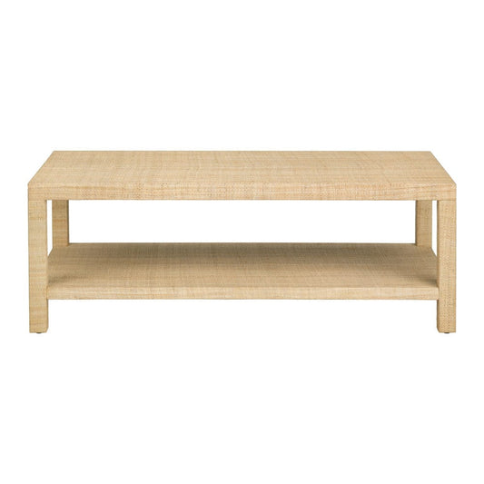 Crestview Collection - Providence Tan Rafia Rectangle Coffee Table / Cocktail Table - CVFDR1007 view 2