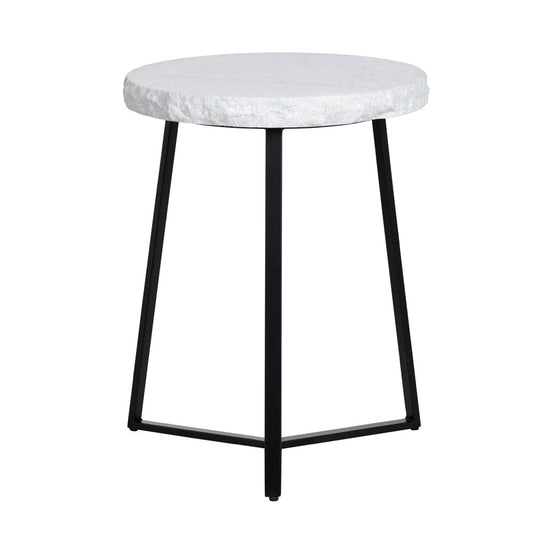 Crestview Collection - Round Black Marble Accent End Table - CVFNR4810 view 2