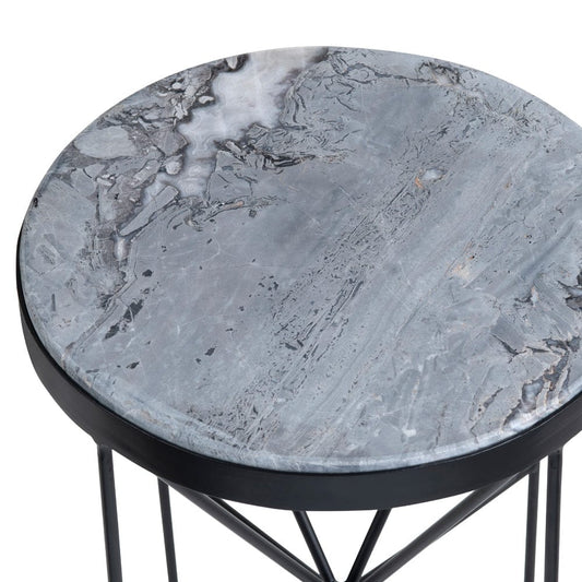 Crestview Collection - Round Gray Marble Accent End Table - CVFNR4601 view 2