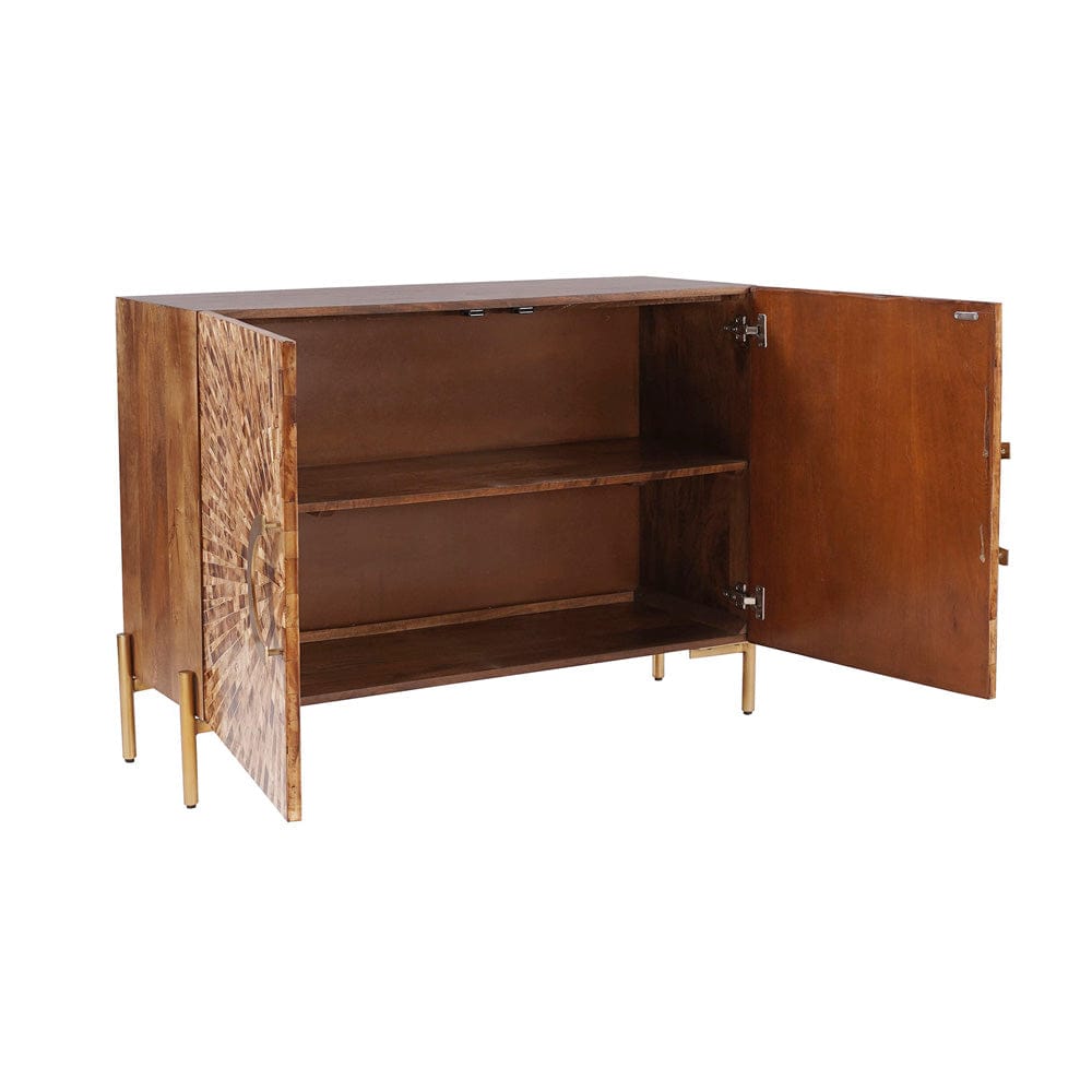 Crestview Collection - Safari Brown Solid Wood 2 Door Accent Cabinet - CVFNR4596 view 3