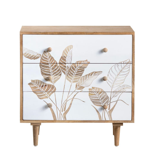 Crestview Collection - Seaside White Solid Wood 3 Drawer Accent Chest - CVFNR4549 view 2